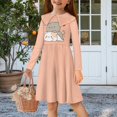 thumbnail image 2 of DISNIMO Cat Dress Girls Heart Dress Kids Long Sleeve Skater Dress Girls Collared Dress Fall Kids Dresses Clothes for Girls Age 3-4 Girl Dresses Casual Midi Dress Girls Dress Skater Girl, 2 of 7
