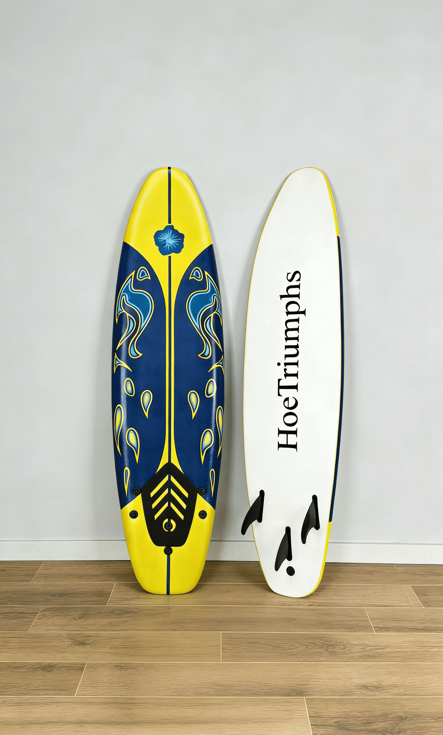 9 ft. Waterproof Soft Surfboard with Leash and Tri-fin System