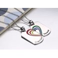 thumbnail image 1 of Collar de acero inoxidable/plata de ley 925, joyería LGBT, collar con colgante de arcoíris del Orgullo Gay, regalo para hombres/mujeres JAMW Sencillez, 1 of 4