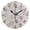 Black, variant on Rose Gold Dog Paws Pattern Cute Round Wall Clock Silent Analog Battery Operated Gold Pointer Home Decor 9.84" Diameter