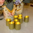 thumbnail image 5 of 24PCS Gold Decorations Led Flameless Votive Tealight Candles Battery Operated Glitter Tea Light Candle for Table Decorative Wedding Christmas, 5 of 11