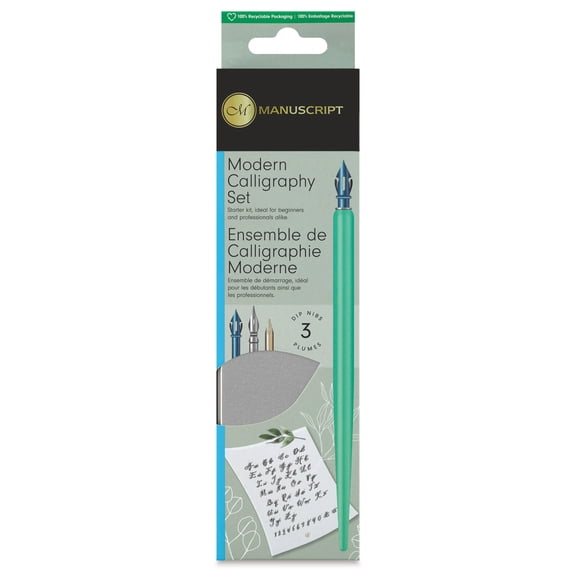 Manuscript Modern Calligraphy Dip Pen Set - Teal, Set of 5