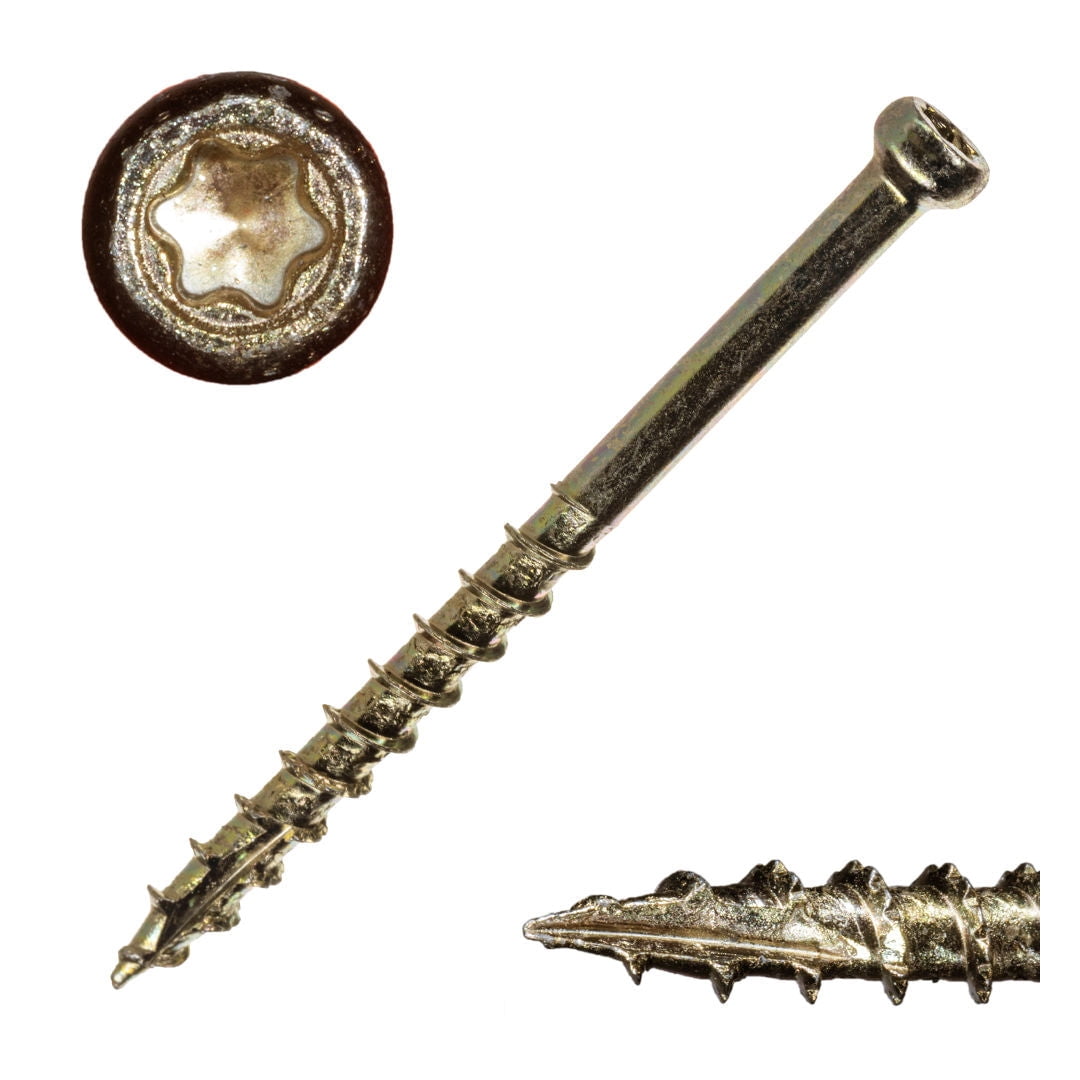 8 x 2" Star Drive Yellow Zinc SaberDrive� Trim Screws