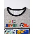 thumbnail image 3 of ATAIKU 3-12Y Kids Boys 2-Piece Pajamas Summer Pjs Toddler Short Sleeve Sleepwear Set Numbers 6 and 7, Balls Jammies, 3 of 11