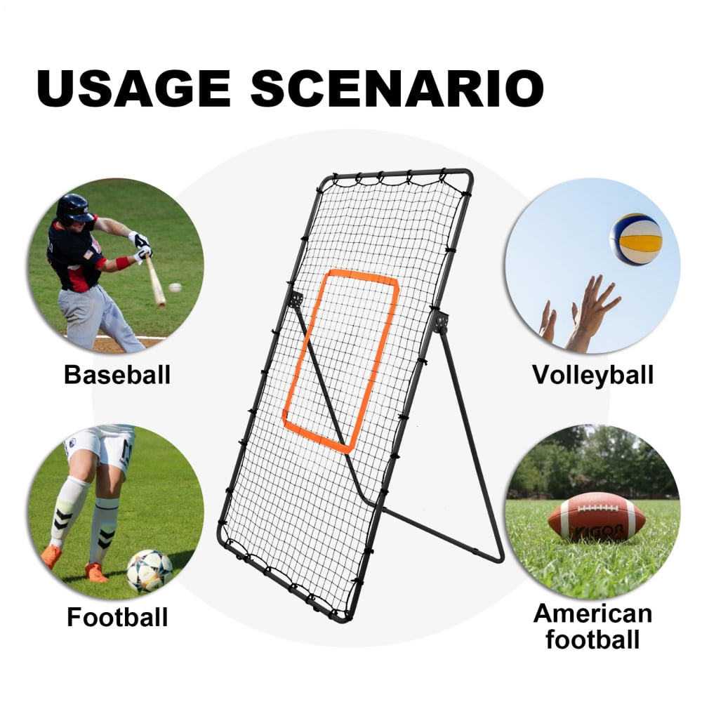 3ft Volleyball Rebound Net, 5 Adjustable Rebound Angles, Portable Throwing Partner for Volleyball Practice, Designed for Backyard Skill Development (Black)