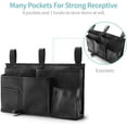 thumbnail image 2 of Wattne Bedside Caddy, Hanging Storage Bag Holder Beside Organizer with 8 Pockets for Bunk Dorm Rooms and Hospital Bed Rails, Black, 2 of 7