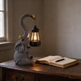 thumbnail image 6 of Solar Elephant Statue Garden Decor, 12.12 Inch Outdoor Elephant Light With Cute Birds, Unique Birthday Gifts For Women Mom, Housewarming Yard Decoration, Solar Powered Patio Sculpture Lamp,Grey, 6 of 8