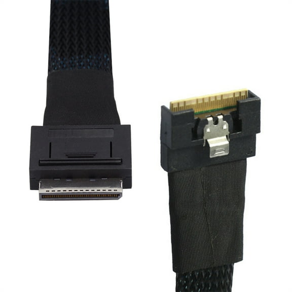 CY Oculink PCIe PCI-Express SFF-8611 8i to SFF-8654 8i 8x Slimline SSD Data Active Cable 50cm