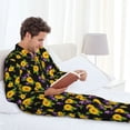 thumbnail image 6 of Vsdgher Daisies Flowers Mens Pajama Set, Soft Warm Long Sleeve Sleepwear, Cozy Button-Down Pjs for Men-X-Large, 6 of 7