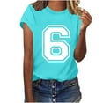 thumbnail image 4 of Mens Shirts Under $10 Number 6 T-Shirt Adult Men Women Unisex Short Sleeve Birthday Varsity Sports Team Jersey Shirt Gifts Tops, 4 of 6