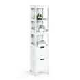 thumbnail image 6 of Yunken 5-Tier Multifunctional Bathroom Floor Storage Cabinet with 2 Drawers, Freestanding Organizer for Toiletries, 6 of 9