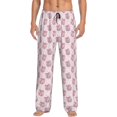 thumbnail image 1 of Balery Pink Disco Ball Pantalones de pijama para hombre, pijama ultraligero, pantalón de descanso-Small, 1 of 6