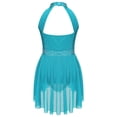 thumbnail image 4 of Kaerm Robe de Danse Lyrique Sans Manches pour Filles, Robe de Patinage Artistique, Justaucorps de Gymnastique Vert&Noir 14, 4 of 7