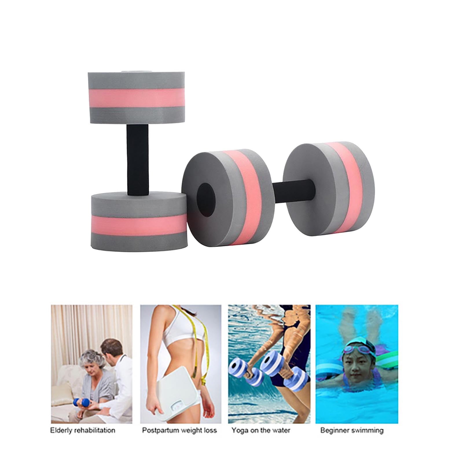 Zanvin Weights Set For Home Gym 1 Pair Aqua Fitness Barbells Foam Dumbbells Hand Bars Pool Resistance Exercise Red Gift For Men Boys Teens Red One Si