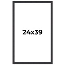 24x39 Frame Black Real Wood Picture Frame Width 1.25 Inches | Interior Frame Depth 0.5 Inches |