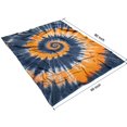 thumbnail image 4 of Orange Blue Tie Dye Mandala Pattern Blanket,Comfortable Soft Flannel Throw Blanket,All Season,Warm Lightweight Blankets for Sofa Bed Couch Living Room Chair,60"x80", 4 of 4