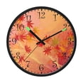 thumbnail image 2 of Voice Activated Clock with Glow Light 12 Inch Large Silent Wall Clock Battery Operated for Home Decor Red Maple Leaves in Autumn, 2 of 8