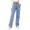 Blue2, variant on AWXNJUX Wide Leg Pants Woman Women Button High Trousers Pocket Waist Elastic Pants Jeans Denim Hole Loose Women's Jeans Pant Women Casual Pants for Women Palazzo Pants (Blue2,S)