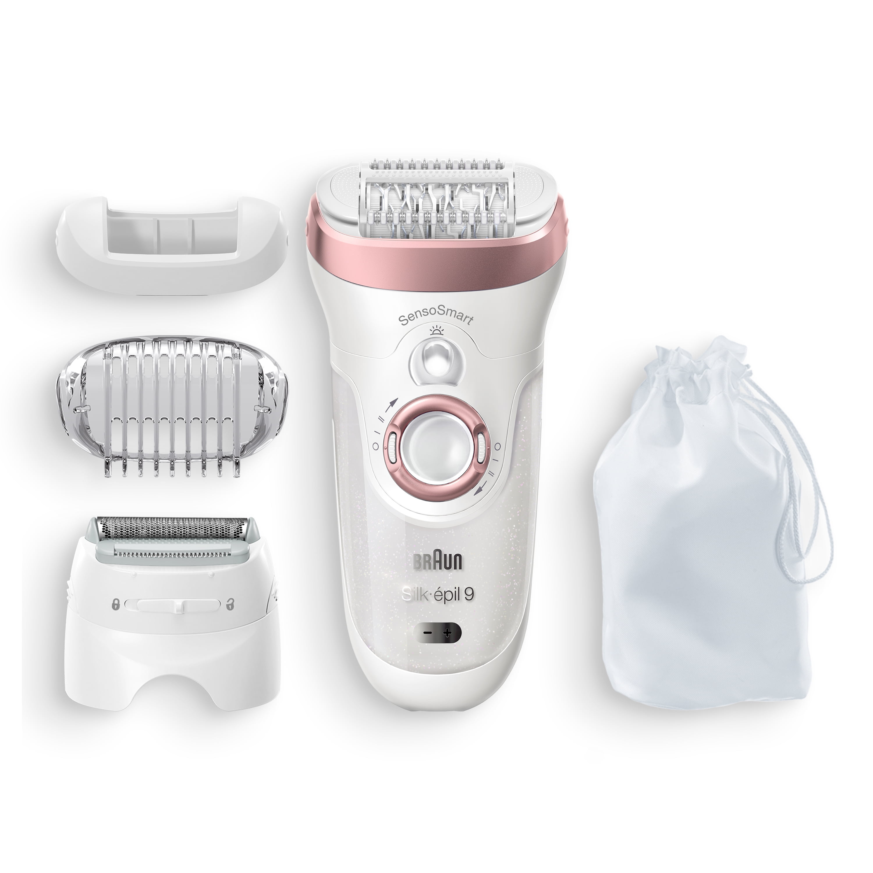 Braun Epilator Silk-epil 9-720, Body Hair Removal for Women, Wet and Dry,  Women's Shaver and Trimmer & Braun Face Epilator Facespa Pro 910, Facial