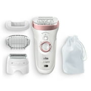 Braun Silk-Ãpil 9 9-720 Epilator for Women for Long-Lasting Hair Removal, White/Bronze