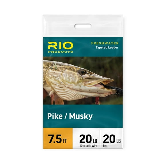 Rio Pike/Musky Leader 7.5 ft 20 lb / 20 lb Twist Clip