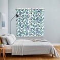 thumbnail image 5 of Curtains 63 Inch Length 2 Panels, Blue Starfish Anchor Grommets Window Treatment Curtain, Summer Coastal Teal Waves Stripe Thermal Curtains Drapes for Living Room/Bathroom, 5 of 9