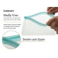 thumbnail image 5 of Cuisinart Reusable BPA-Free Silicone Food Storage Bags, 12pk, Turquoise, Small, Medium, & Large, 5 of 7