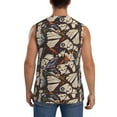 thumbnail image 4 of Gaeub Vector Butterflies Men's Sleeveless Muscle Shirts Workout Tank Tops, Odor Protection and Comfortable - 3X-Large, 4 of 8