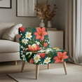 thumbnail image 3 of HELLHERO Bold Floral Tapestry Armless Accent Chair Soft Cover, Elastic Bottom Wear Resistant Armless Accent Chair Cover for Hotel Home, 3 of 8
