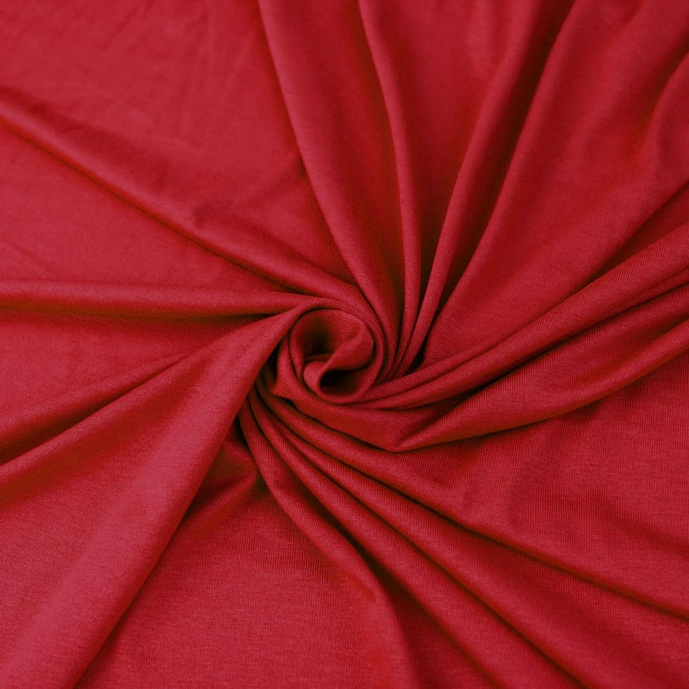 FREE SHIPPING!!! Red Viscose Jersey Knit Fabric by the Yard Apparel