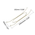 thumbnail image 2 of Uxcell 14" W Type Plate Hanger Stainless Steel Iron Zinc Plated 8 Pack, 2 of 5