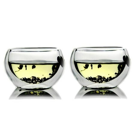 Set of 2 Teaology Luna Double Wall Borosilicate Tea/Espresso Cups