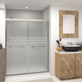 thumbnail image 3 of Transolid FBPT607608F-J-BN 76" High X 59" Wide Bypass Frameless Shower Door - Brushed, 3 of 5
