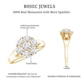thumbnail image 6 of Rosec Jewels Womens Moissanite Engagement Ring, Floral Ring (D-VS1 Quality), 10K Yellow Gold, US 11.00, 6 of 9