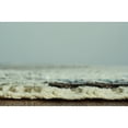 thumbnail image 3 of 8â€™ Round Blue Ivory Abstract Striped Area Rug, 3 of 10