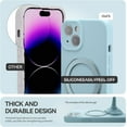 thumbnail image 5 of for iPhone 13 Case Liquid Silicone Magsafe Magnetic Stand with Screen Protector Full Protection Slim Shockproof Protective Case Cover 6.1 Inch - Teal, 5 of 11