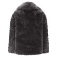 thumbnail image 4 of Womens Fleece Jacket Sevevn Women's Fashion Solid Color Lapel Button Cardigan Fur Long Sleeved Coat, 4 of 5