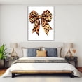 thumbnail image 4 of Mudket Framed Leopard Print Bow Canvas Wall Art, Cute Cheetah Print Bow Wall Decor, Trendy Girly Art Ready to Hang for Girls Bedroom - 12"L x 8"W, 4 of 10