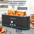 thumbnail image 5 of Plum Chef Toaster 4 Slice, Extra Long Slots 4 Slice Toaster, Reheat/Defrost/Cancel Function 6 Browning Settings Auto Pop-up Removable Crumb Tray, 5 of 7