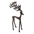 thumbnail image 1 of FRAÎCHE Holiday Brushed Metal Reindeer décor, 12-in, 1 of 7