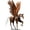 Brown With Wings, variant on Horse Statue Décor Artwork, 24" H Handmade Metal Pegasus Greek Flying Horse Sculpture, Hand-Painted Animal Figurines for Home Living Room Office (Vintage Blue with Wings)
