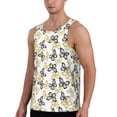 thumbnail image 2 of Gaeub Golden Glitter Butterflies Men's Athletic Tank Top, Workout Sleeveless Shirts, Running Tank Tops for Gym, Running, Training - Small, 2 of 9