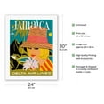 thumbnail image 2 of Jamaica Caribbean - Delta Air Lines - Vintage Airline Travel Poster by John Hardy c.1960s - Fine Art Rolled Canvas Print 20in x 26in, 2 of 4