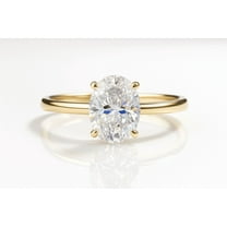 1 CT Oval Cut Moissanite Diamond Ring Anniversary Proposal Ring Solitaire Ring Perfect for Valentine's Gift 10K Yellow Gold Engagement Rings and Band