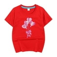 thumbnail image 5 of Ketyyh-chn99 Crop Tops for Girls Casual Tunic Tops Short Sleeve Loose Soft Blouse T-Shirt Size for 1-2 Years,Red, 5 of 5