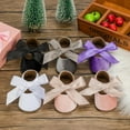 thumbnail image 2 of Infant Baby Girls Mary Jane Shoes Soft Sole Ballet Slippers Bow Princess Newborn Dress Wedding Flat Shoes, 2 of 6