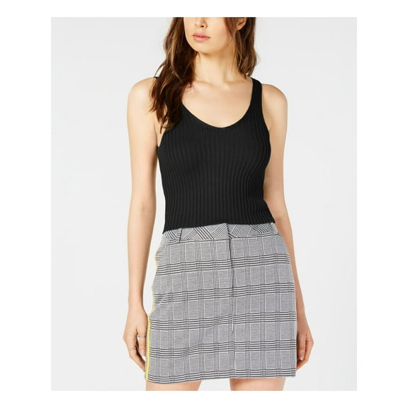 PROJECT 28 NYC Womens Black Sleeveless Scoop Neck Tank Top Size: L