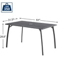 thumbnail image 3 of AECOJOY Metal Patio Dining Table ,Weather-Resistant Table Rectangular-B, 3 of 5