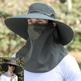 thumbnail image 1 of Big sale! Detachable Top+veil Fishing Sun Protection Hat for Men Summer Face MaskÐσ Z3F1, 1 of 1