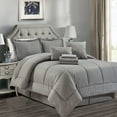 thumbnail image 1 of JML Gray King Comforter Set - 10 Pieces Bedding Set Bed in a Bag with Comforters, Sheets, Bed Skirt, Decorative Pillows, Pillowcases & Shams, 1 of 5